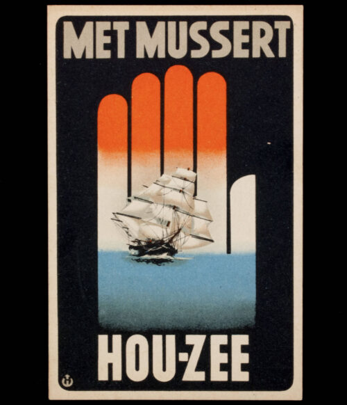 (Postcard) NSB Met Mussert Hou-Zee. In good condition.