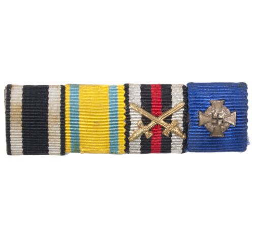German WWII Ribbon bar with Ek2, FA medaille, FEK, and Treue Dienst 25 Jahre