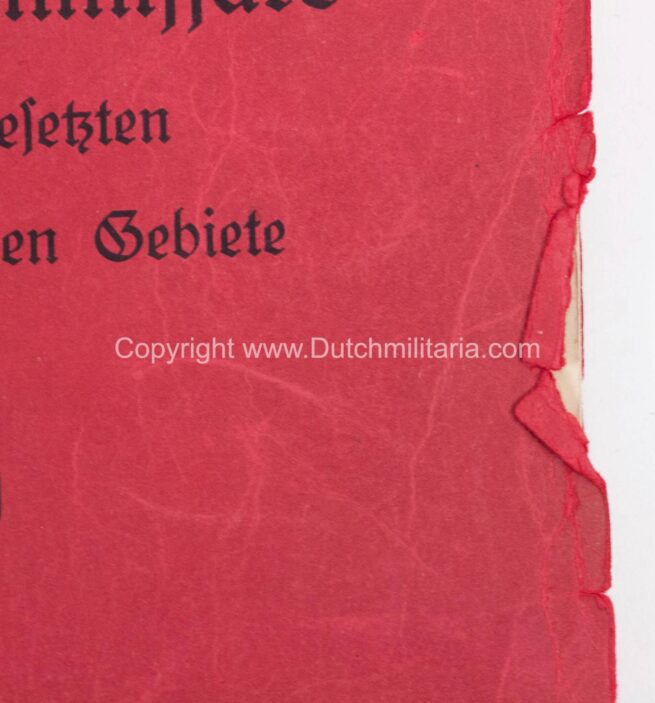 (Phonebook Reichskommissariat) Fernsprech-Verzeichnis der Dienststellen des Reichskommissars für die besetzten niederländische Gebiete (1941) - extremely rare
