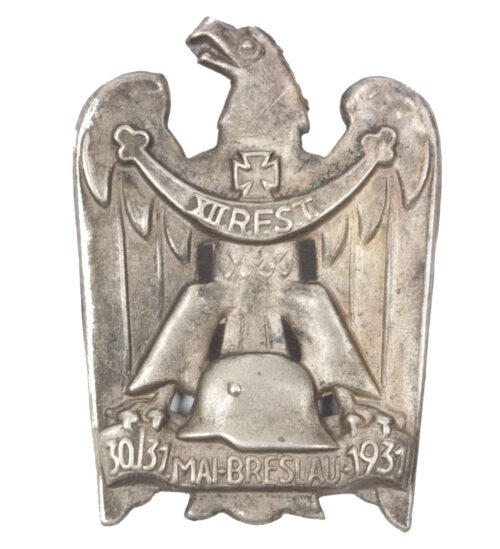 XII. R.F.S.T. Reichsfrontsoldatentag Stahlhelm Breslau 1931 abzeichen