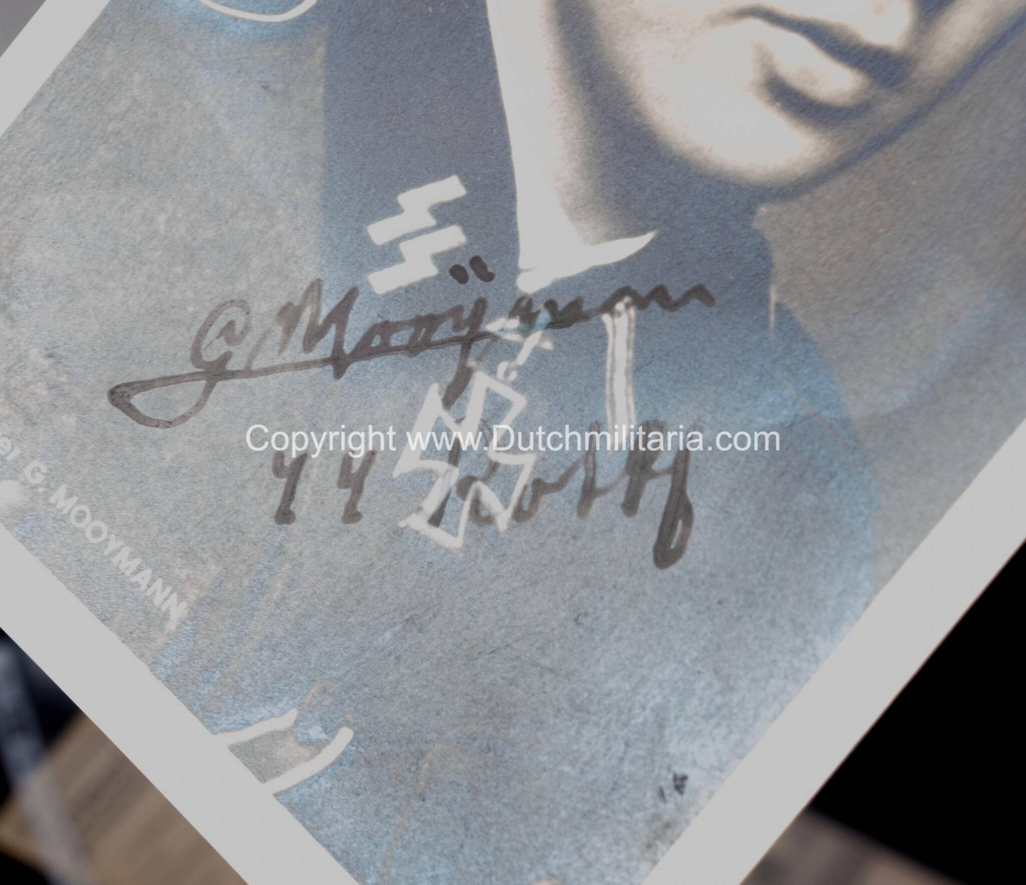 (DutchGermanic SS) Gerardus Gerard Mooyman autographed postcard - EXTREMELY RARE