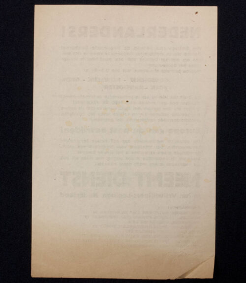 (Pamphlet) Nederlanders! Neemt dienst in het Vrijwilligers-Legioen nederland