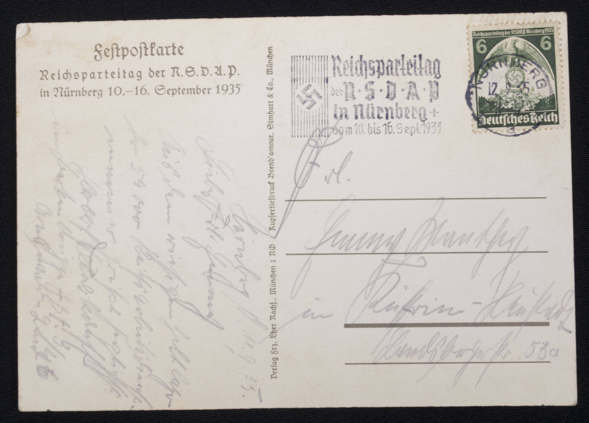 (Postcard) Reichsparteitag 1935 Nürnberg