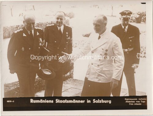 (Pressphoto) Rumäniens Staatsmänner in Salzburg (with von Ribbentrop) (24x18cm)
