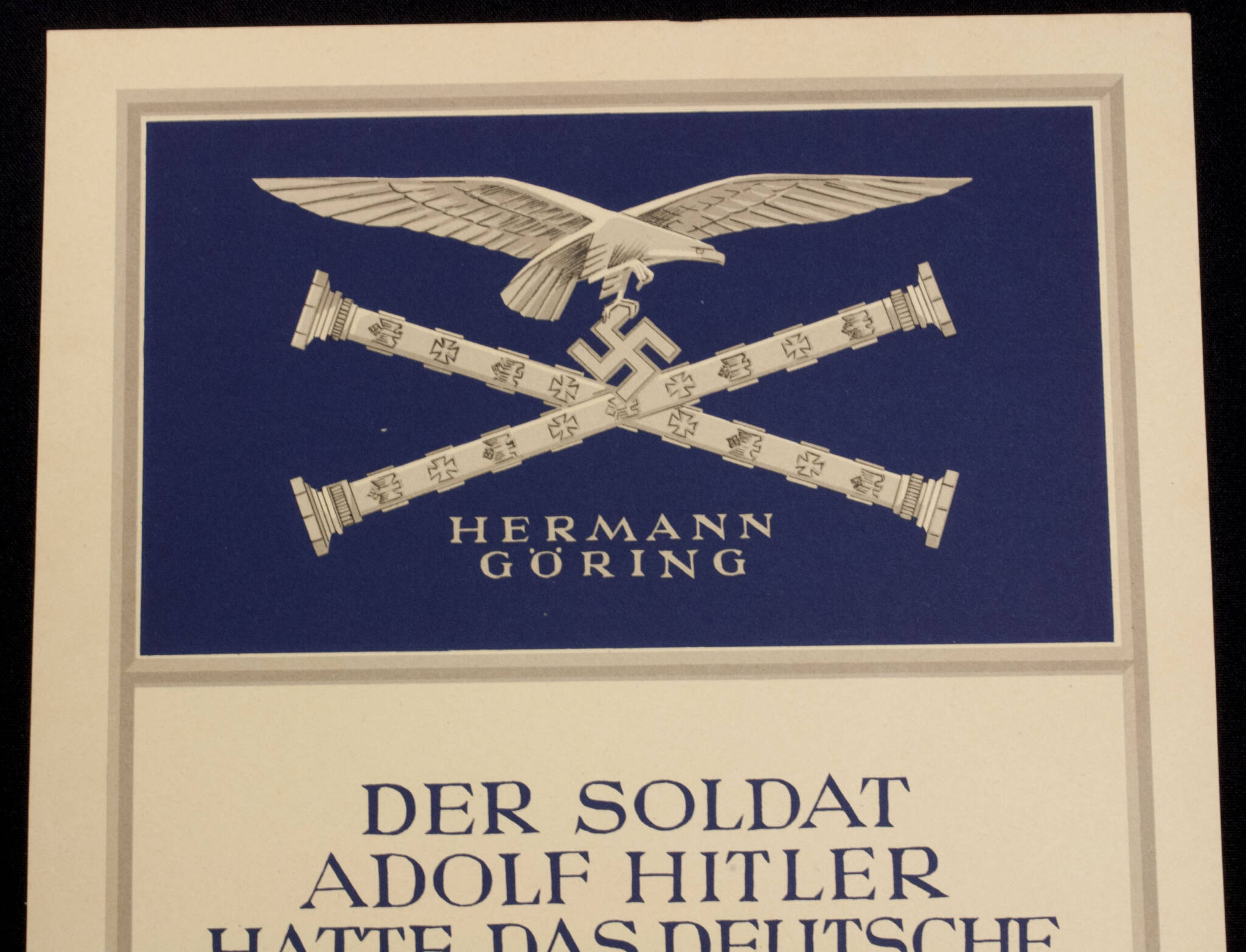 WWII German NSDAP Wochenspruch (propaganda miniposter) – Hermann Göring