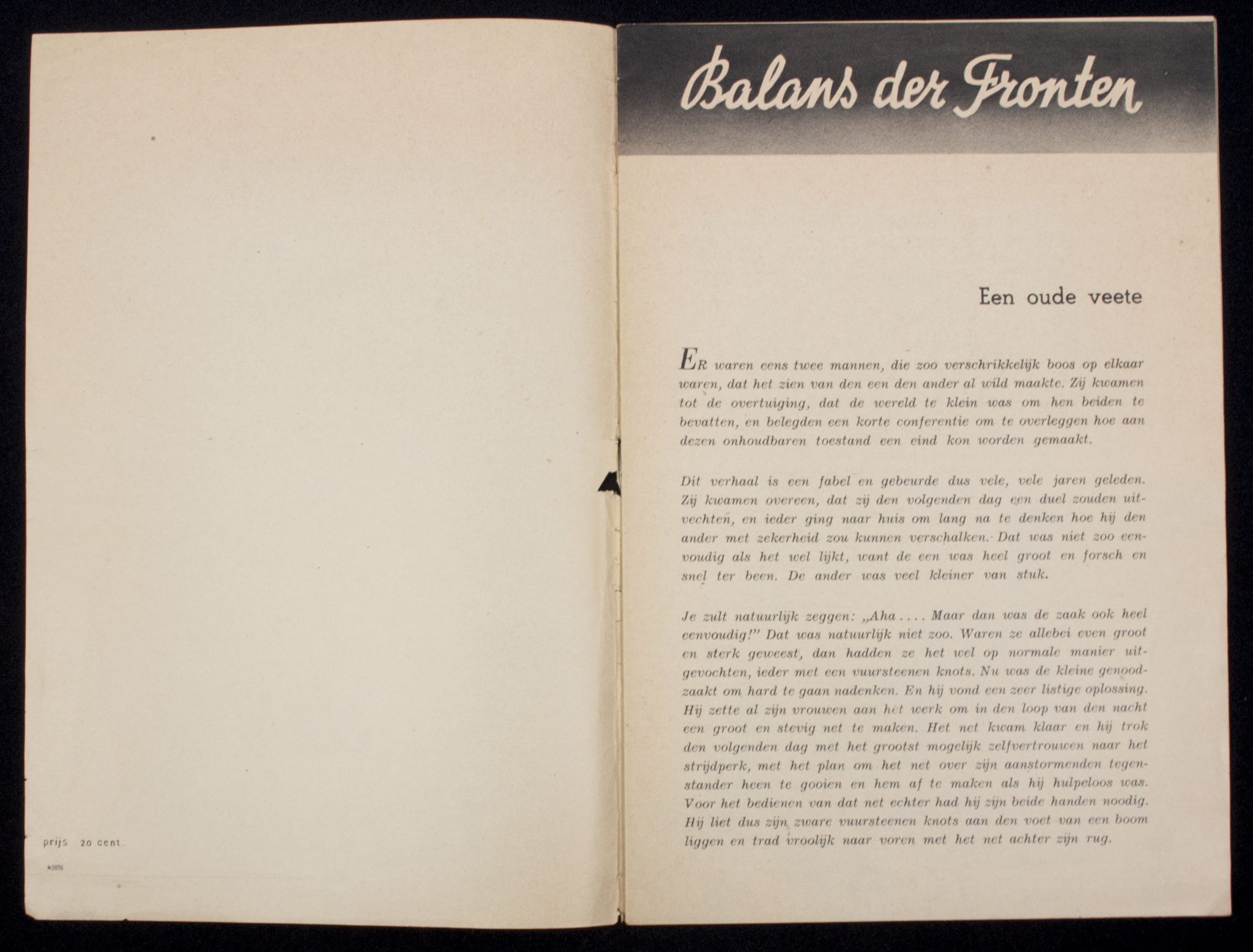 (BrochureNSB) Balans der Fronten (Ca. 1940)