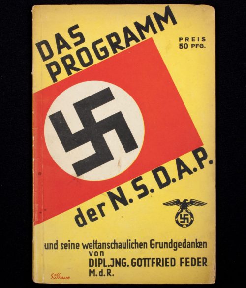 (Brochure) Dipl. Ing. Gottfried Feder M.d. R., Das Programm der N.S.D.A.P. (1934) In good condition.