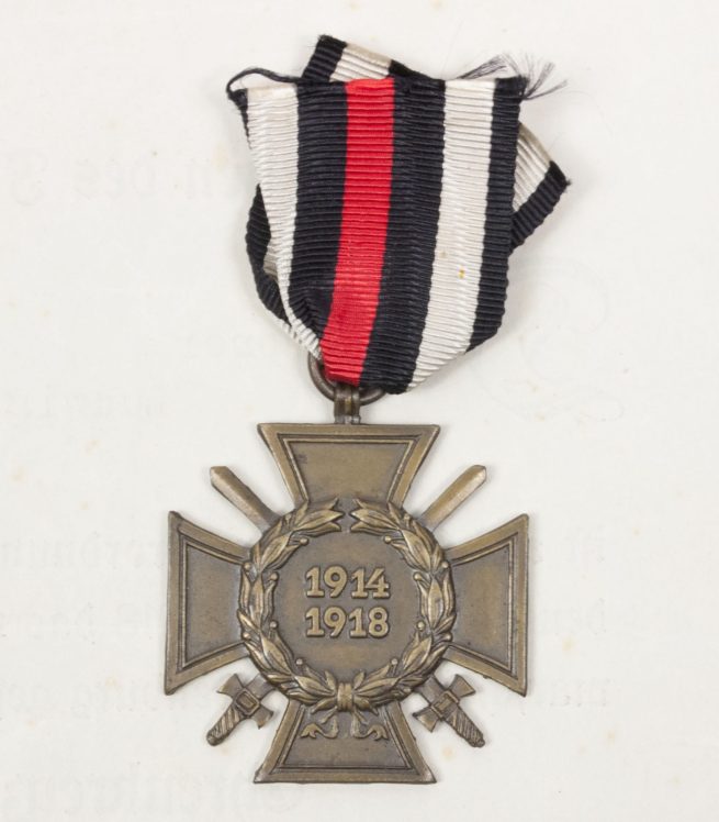 Ehrenkreuz für Frontkämpfer + Citation (Rüstringen)