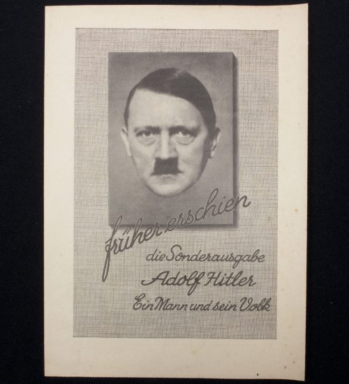 (Folder) Früher erschien die Sonderausgabe Adolf Hitler. Ein Mann und sein Volk