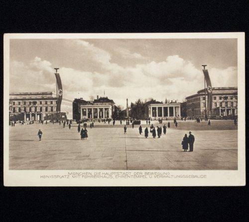 (Postcard) München, die Hauptstadt der Bewegung Königsplatz mit Führerhaus, Ehrentempel u. Verwaltungsgebäude