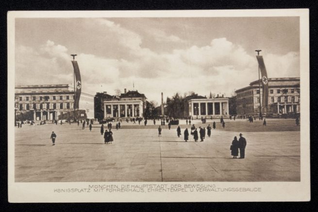 (Postcard) München, die Hauptstadt der Bewegung Königsplatz mit Führerhaus, Ehrentempel u. Verwaltungsgebäude