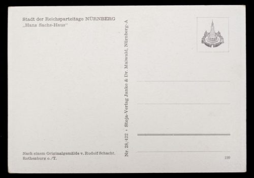 (Postcard) Nürnberg die Stadt des Reichsparteitages Hans Sachs Haus