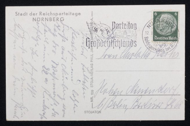 (Postcard) Nürnberg. Stadt der Reichsparteitage. Ehrentribune auf dem Zeppelinfeld