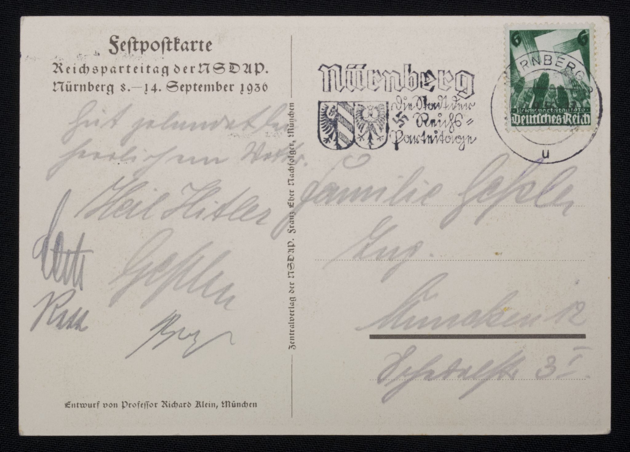 (Postcard) Reichsparteitag 1936