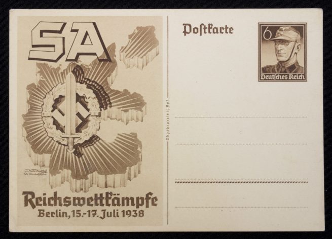 (Postcard) Reichswettkämpfe Berlin, 15.-17. Juli 1938