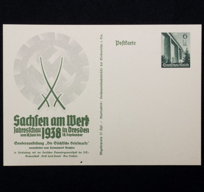 (Postcard) Sachsen am Werk. Jahresschau 1938 in Dresden