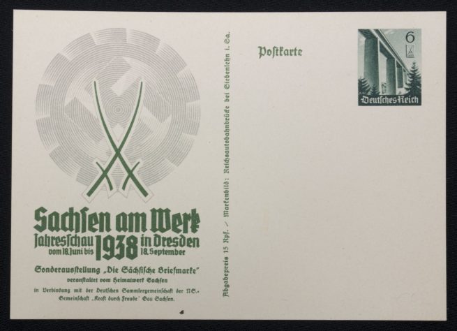 (Postcard) Sachsen am Werk. Jahresschau 1938 in Dresden