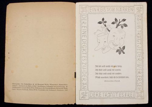SS frontbrochure Fröhliche Gabe Für die SS-Kameraden an alle Fronten (19431944) - Dutch NAMED!!!