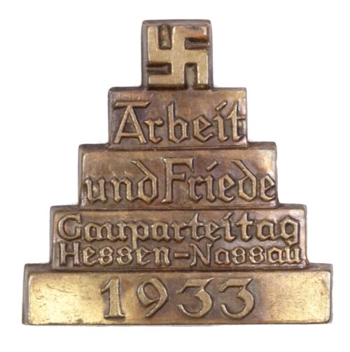 Arbeit und Friede Gauparteitag Hessen-Nassau 1933 abzeichen