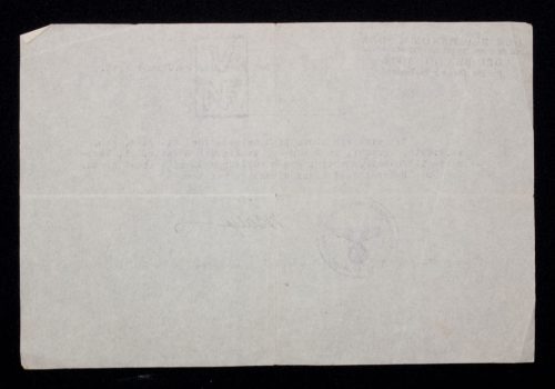 (Document) Bescheinigung Fahrrad Den Haag January 1945