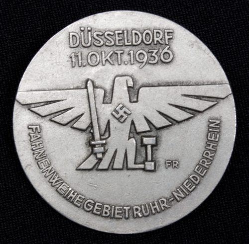 Düsseldorf 11. Okt. 1936 Fahnenweihe Gebiet Ruhr-Niederrhein abzeichen