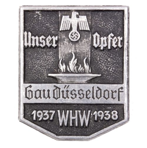 Gau Düsseldorf Unser Opfer 1937 WHW 1938 abzeichen