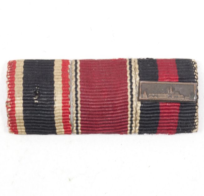 German WII ribbon with KVK + Anschlussmedaille + Sudetenmedaille + Pragerburer clasp