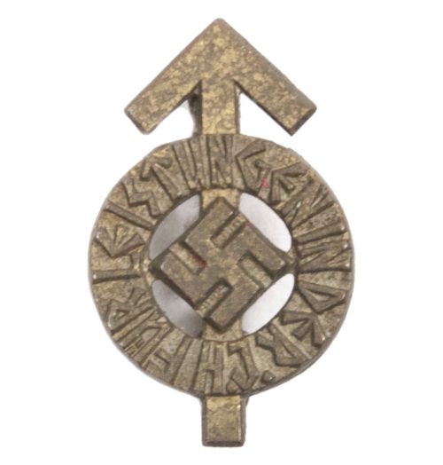 Hitler Jugend (HJ) miniature Leistungsabzeichen in bronze by RZM M1101 (Gustav Brehmer)