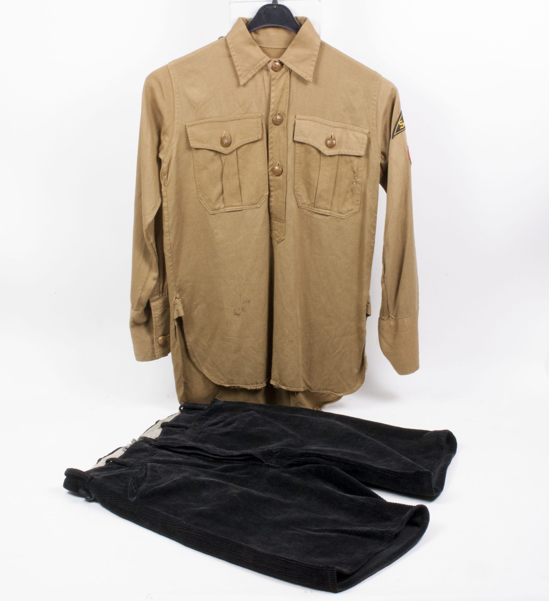 Hitlerjugend (HJ) Deutsche Jugend (DJ) Braunhemd Brown shirt Ost Sudetenland + HJ shorts