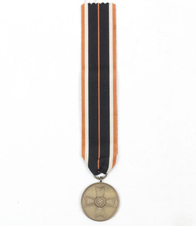 Kriegsverdienstmedaille (KVKm) War Merit Medal on long orange ribbon