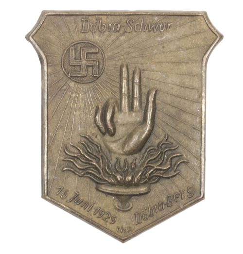 NSDAP Döbra Schwur 16 Juni 1929 - Döbra-Berg abzeichen (Maker Hoffstätter) - RARE