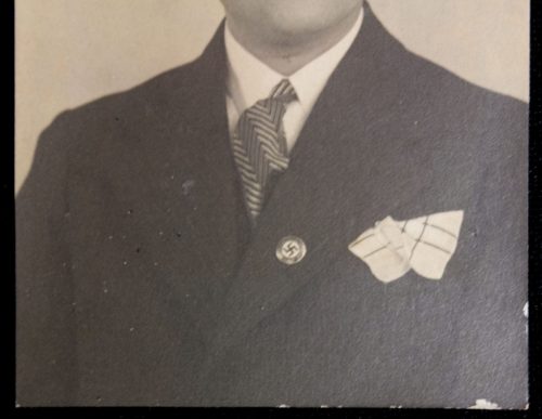 (Photo) NSDAP ParteiabzeichenPartybadge in wear