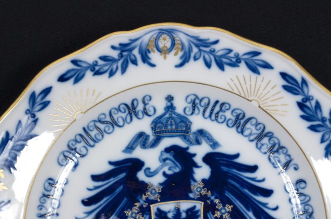 (Plate) Germa Imperial patriottic plate (Meissen) - rare