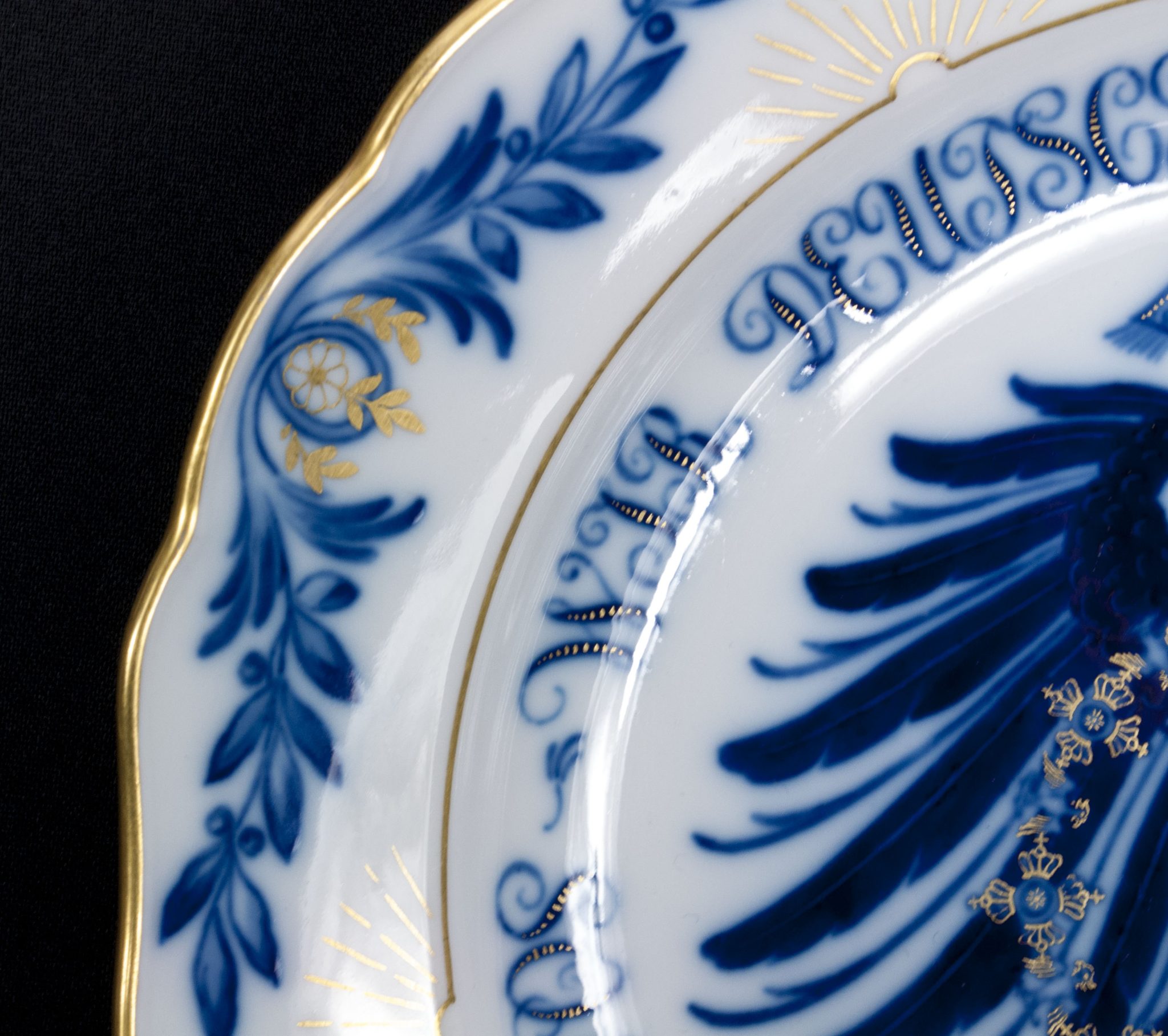 (Plate) Germa Imperial patriottic plate (Meissen) - rare