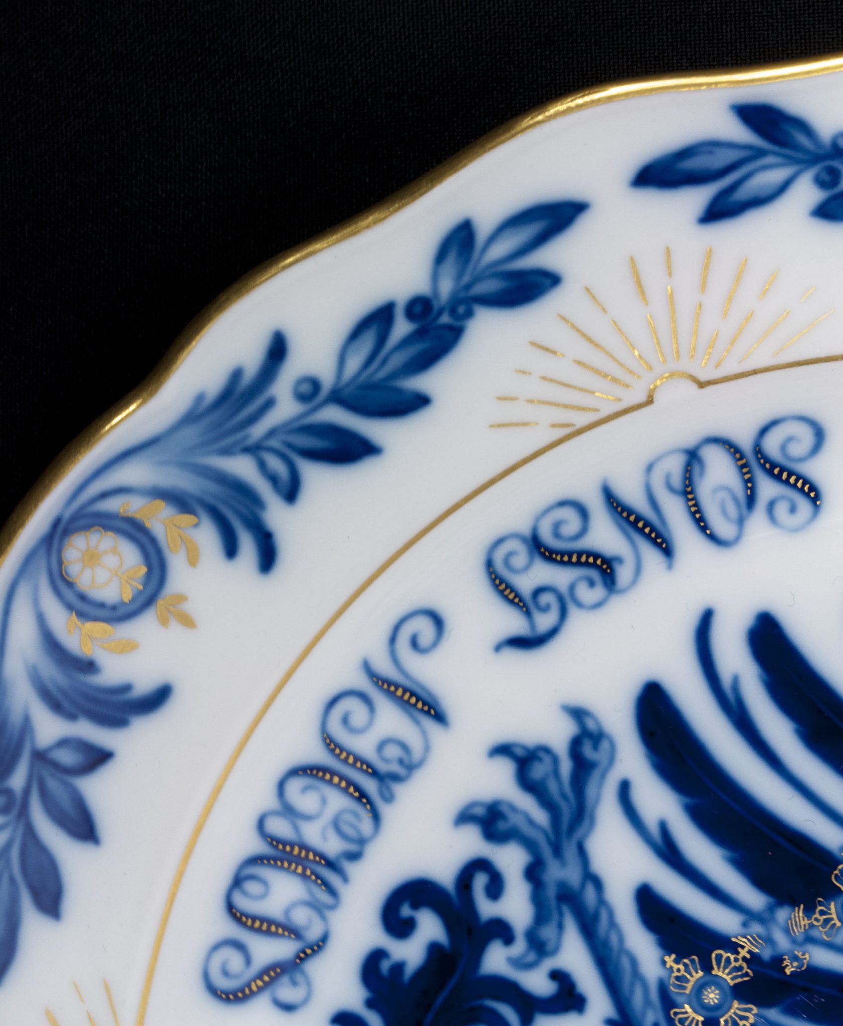 (Plate) Germa Imperial patriottic plate (Meissen) - rare