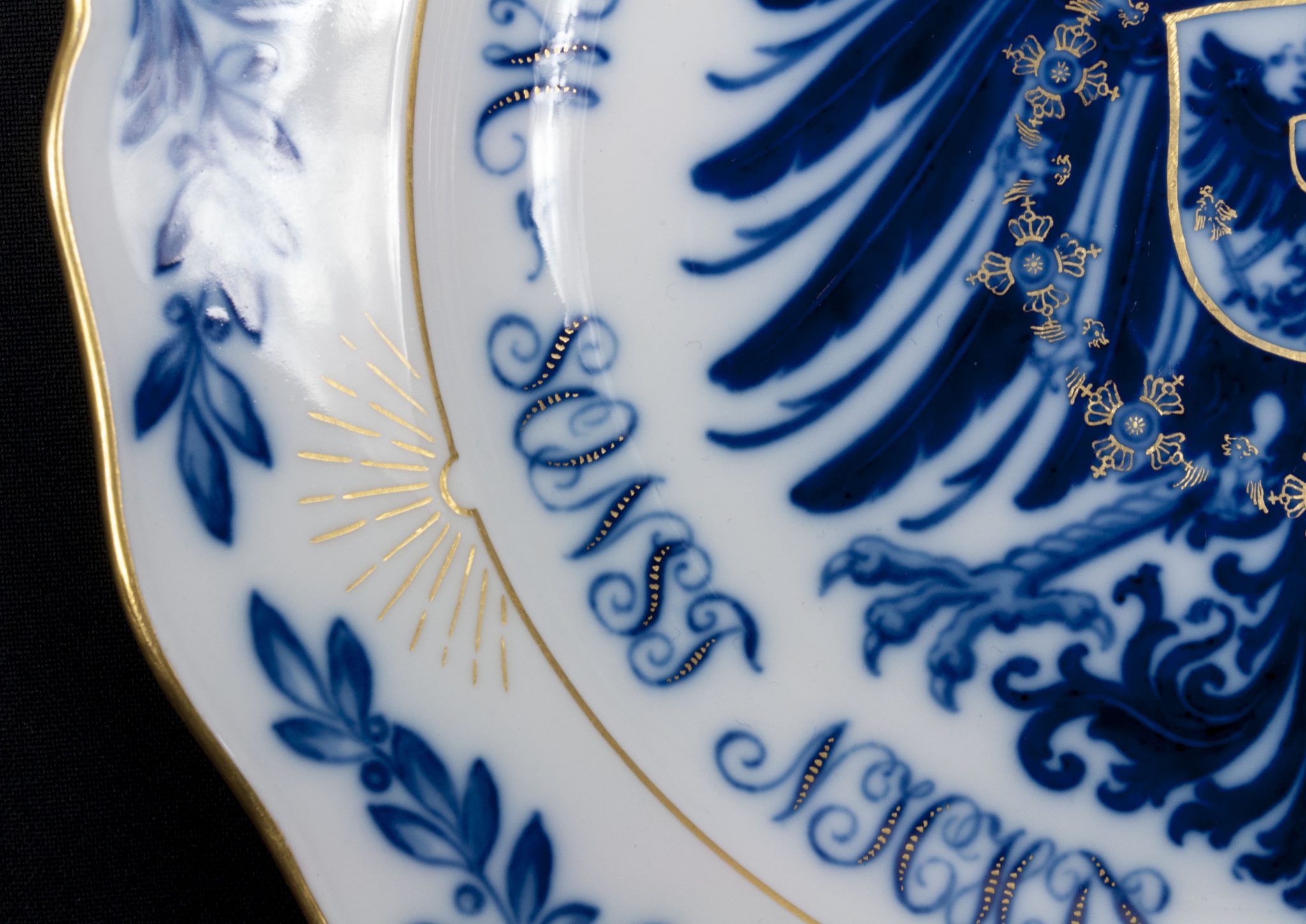 (Plate) Germa Imperial patriottic plate (Meissen) - rare