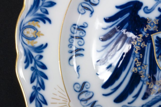 (Plate) Germa Imperial patriottic plate (Meissen) - rare