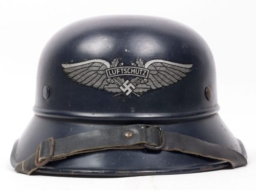 Reichsluftschutzbund Luftschutz Gladiator Helmet with chinstrap