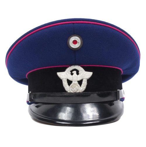 WWII German Feuerschutzpolizei (Fire police) EMNCO visor cap