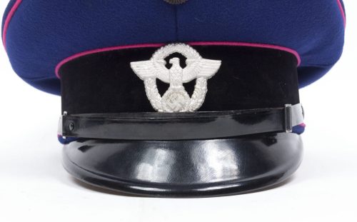 WWII German Feuerschutzpolizei (Fire police) EMNCO visor cap