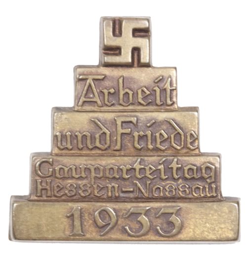 Arbeit und Friede Gauparteitag Hessen-Nassau 1933 abzeichen