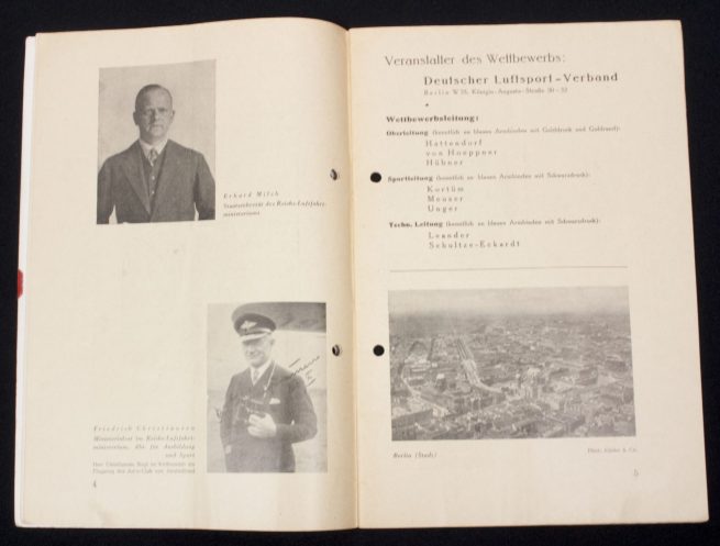 (Brochure) Deutscher Luftsport-Verband (DLV) Deutschlandflug 1933 - Offizieles Programm