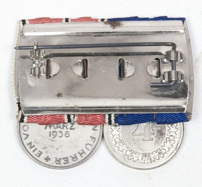 German medalbar with Wehrmacht Dienstauszeichnung 4 Jahre + Anschlussmedaille