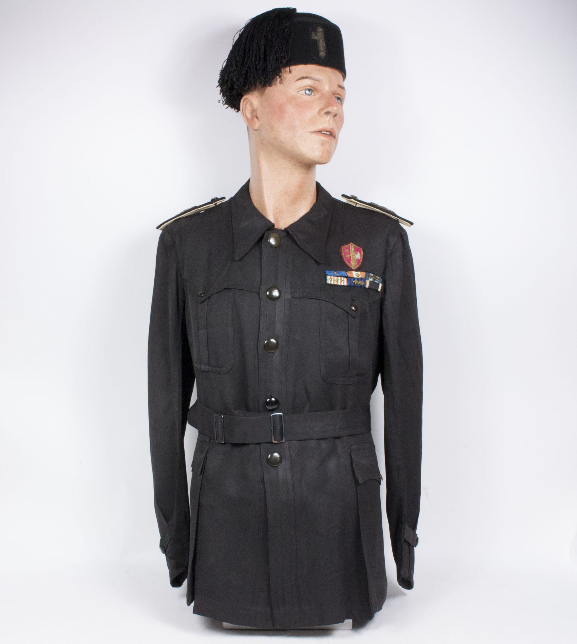 Italian fascist PNF executive leader saharina with black felt "fez" headgear - VERY RARE - Image 81