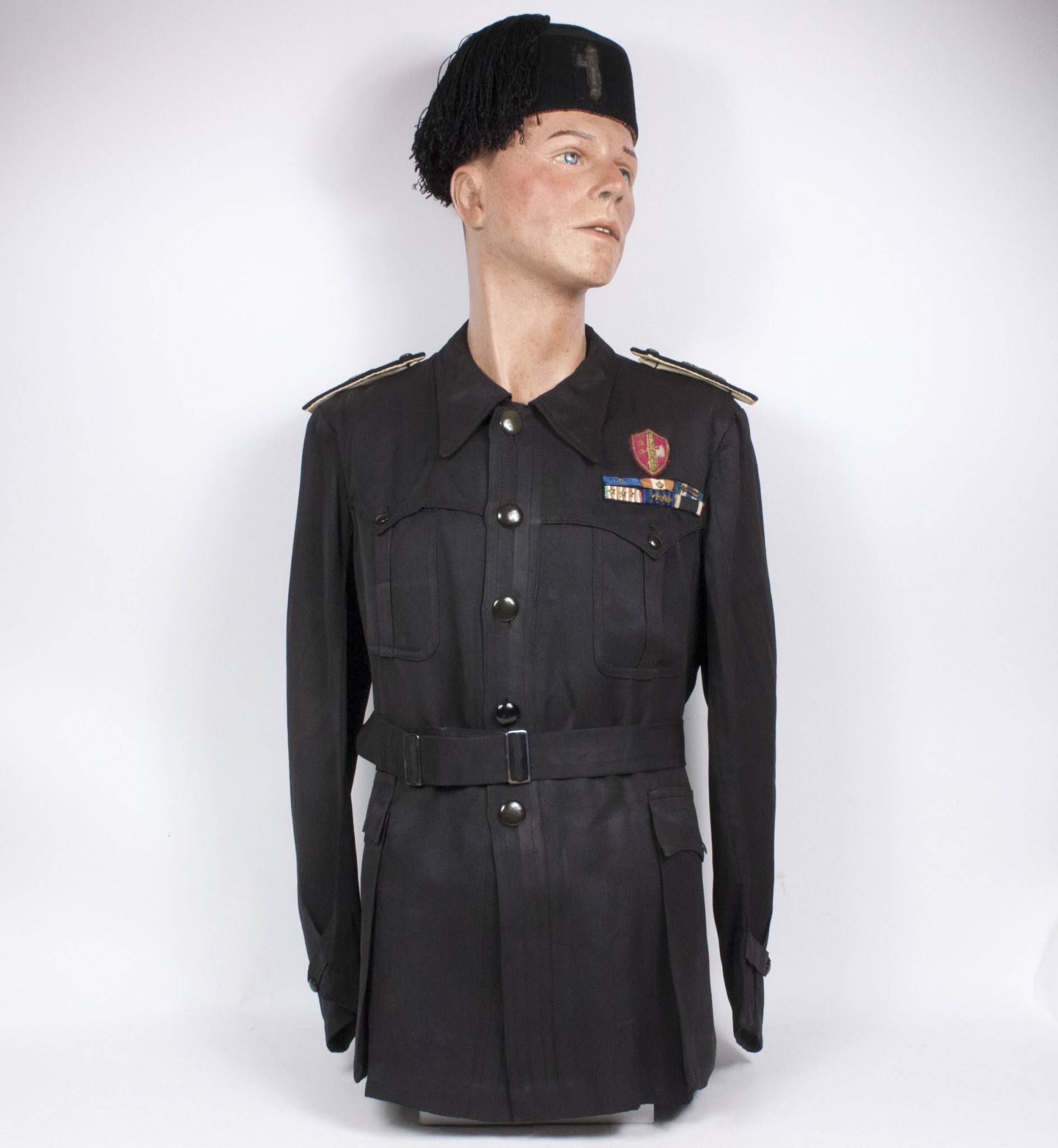 Italian fascist PNF executive leader saharina with black felt "fez" headgear - VERY RARE - Image 89