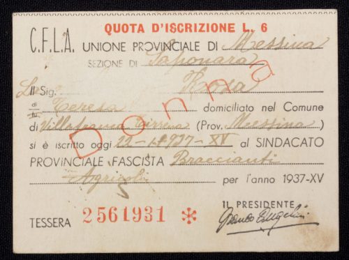 (Italy) Confederazione Fascista dei Lavoratori Dell'Agricoltura