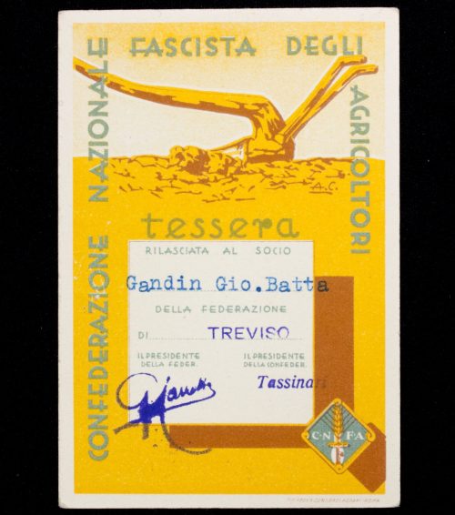 (Italy) Confederazione Nazionale Fascista Degli Agricoltori 1933 card