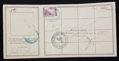 (Italy) Fasciao di Combattimento pass
