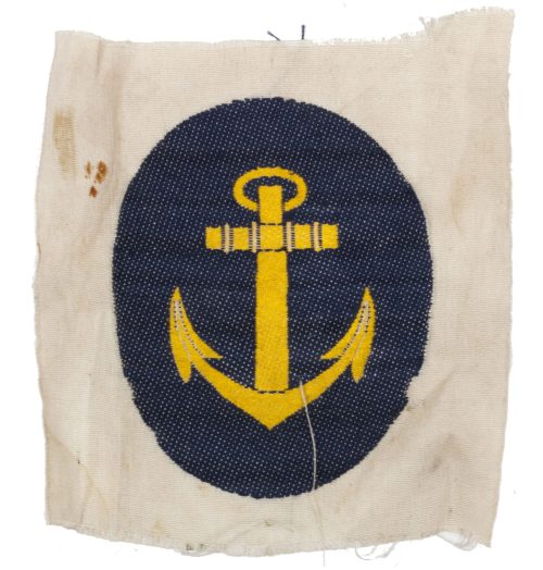 Kriegsmarine (KM) NCO's anchor bevo woven badge for sports uniforms