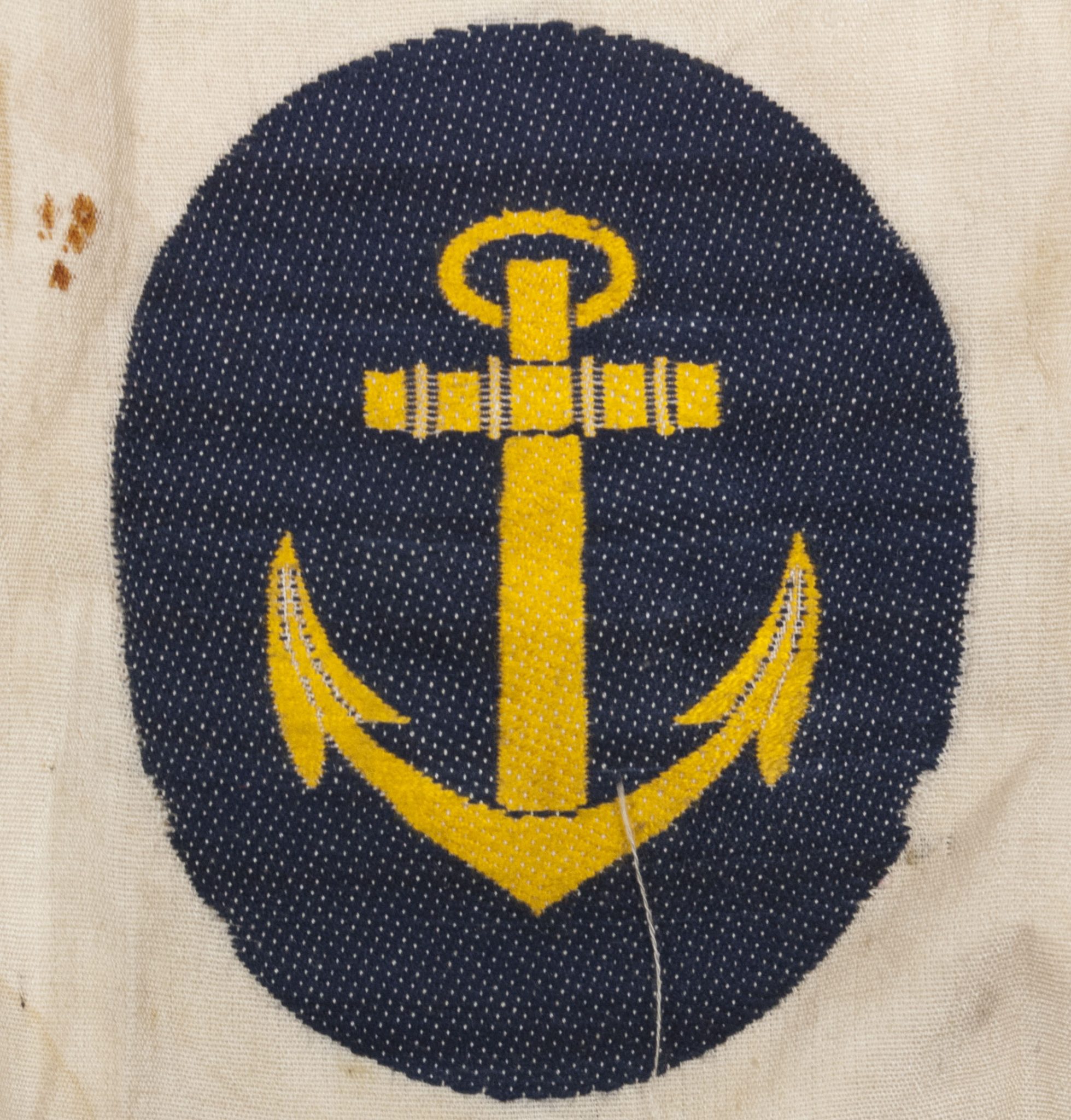 Kriegsmarine (KM) NCO’s anchor bevo woven badge for sports uniforms